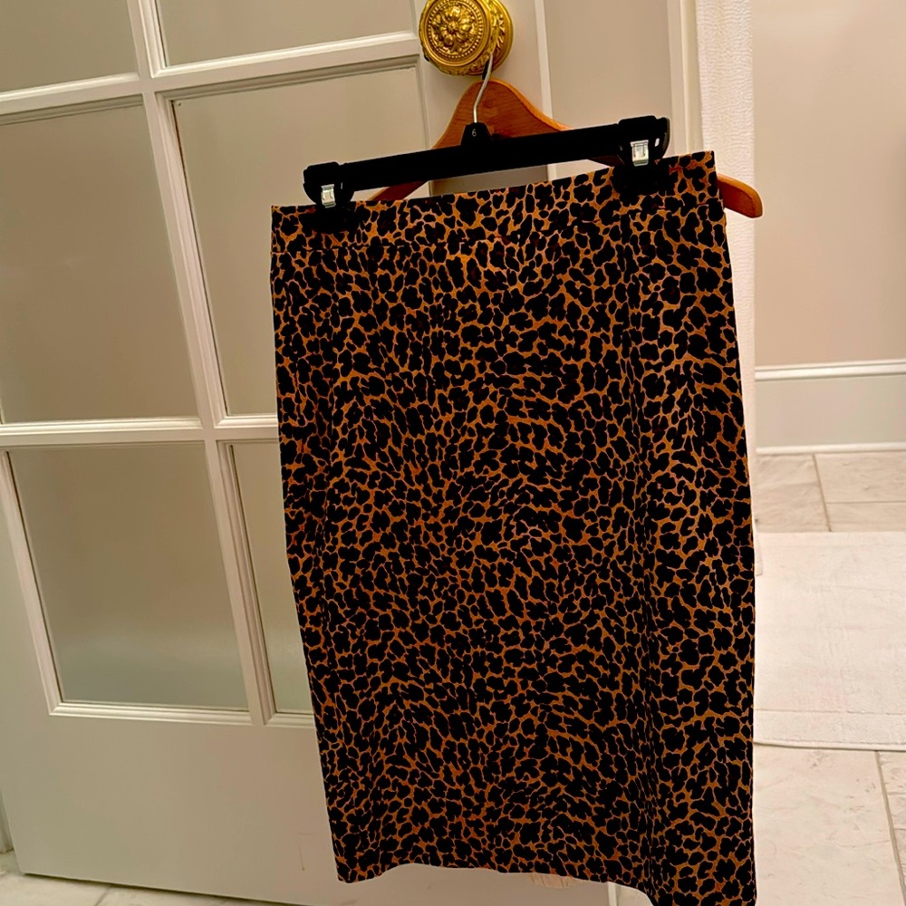 J. Crew Leopard Print Pencil Skirt